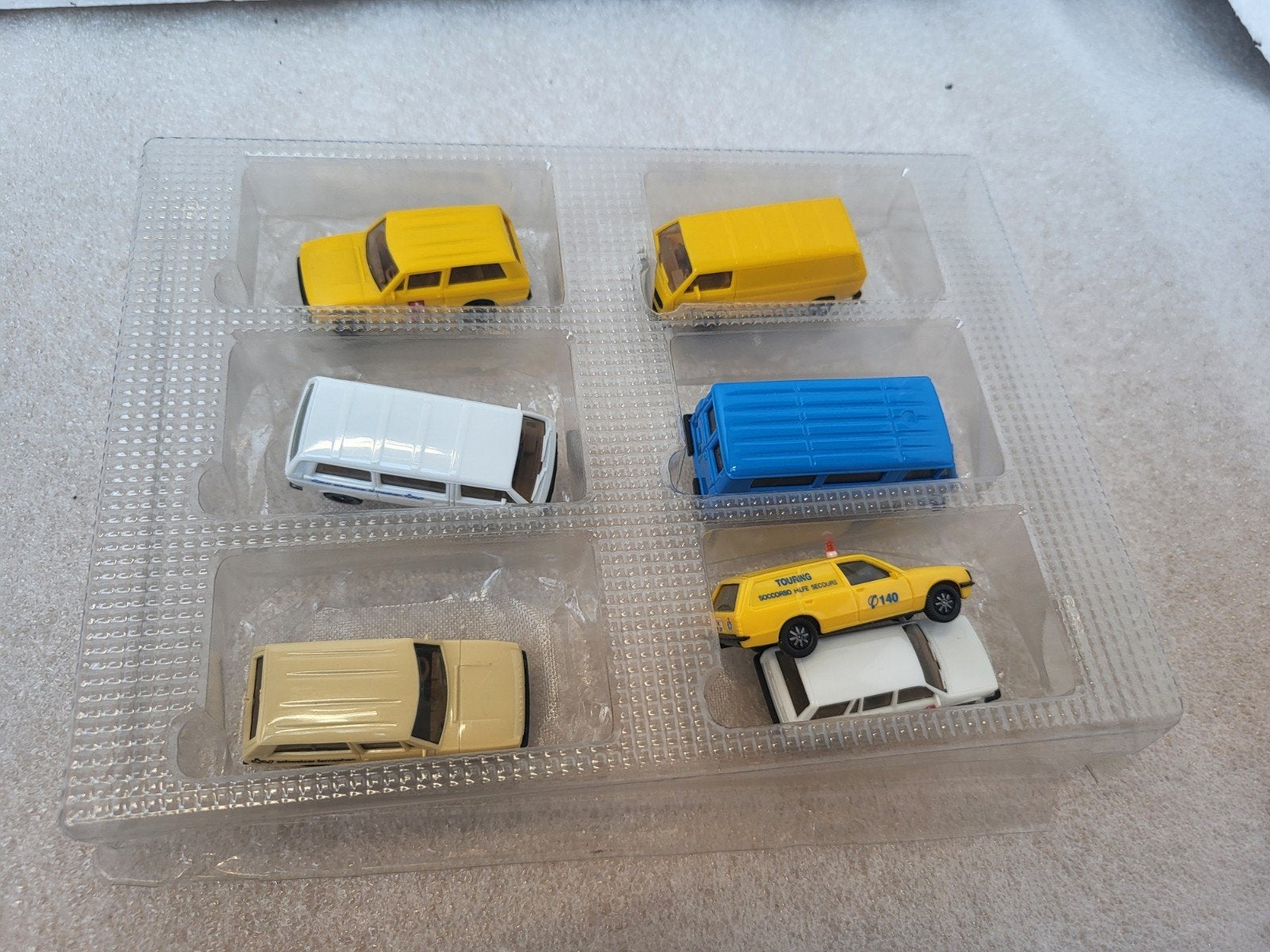 Herpa set van 7 miniatuur bestelwagens en auto's, Ophalen of Verzenden, Zo goed als nieuw, Auto, Herpa