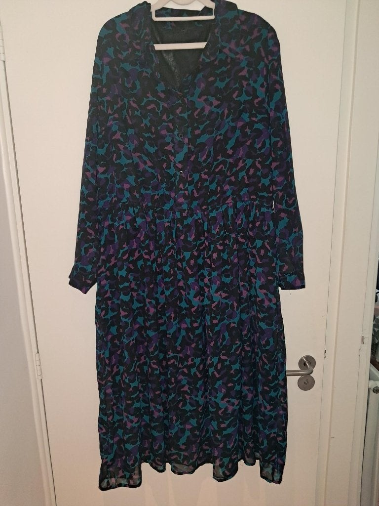 jurk, Meerkleurig, Maat 46/48 (XL) of groter, Ophalen of Verzenden, Onder de knie