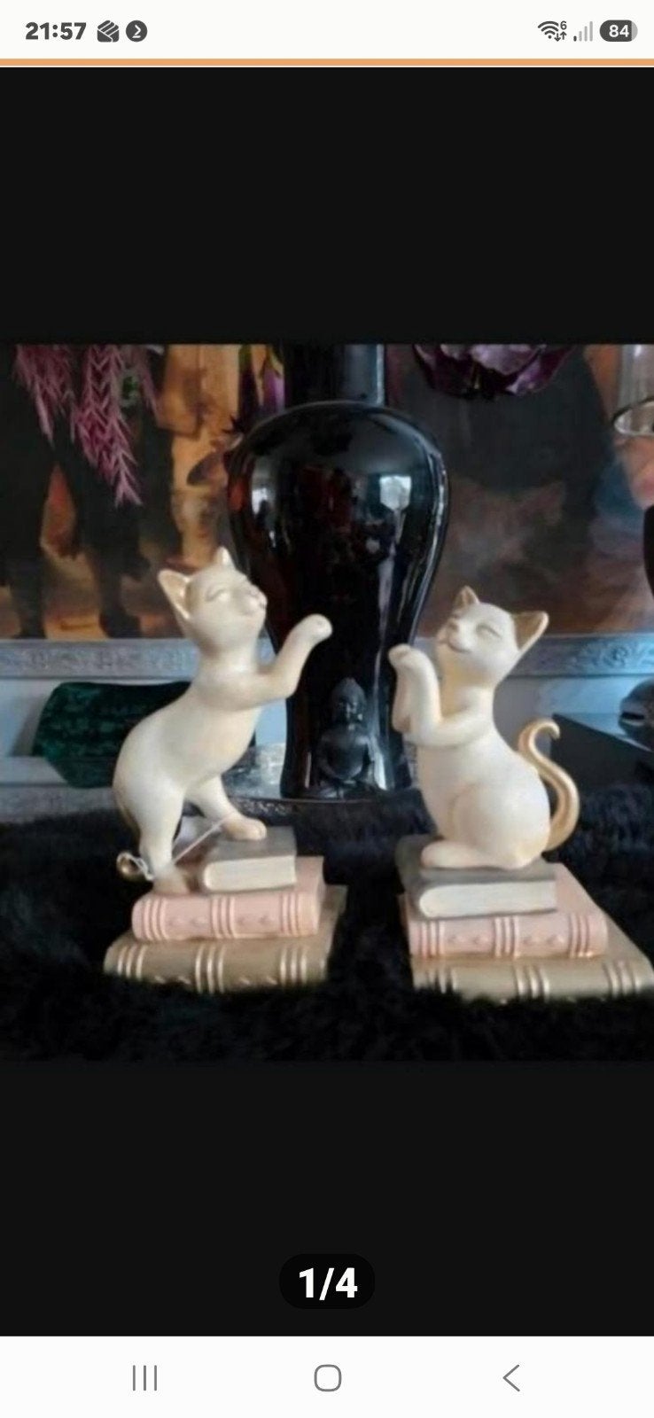 Een charmante set van twee decoratieve boekensteunen, Ophalen of Verzenden