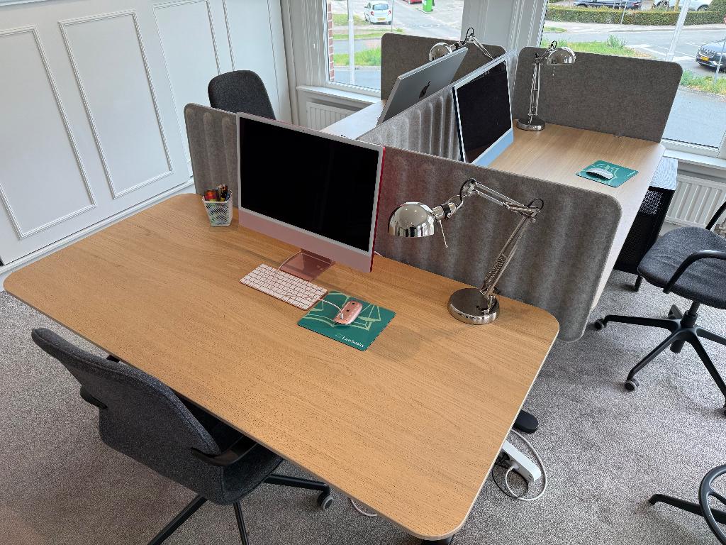 Bureau IKEA Kantoor 5 stuks, Ophalen, Zwart, 160 cm, Gebruikt