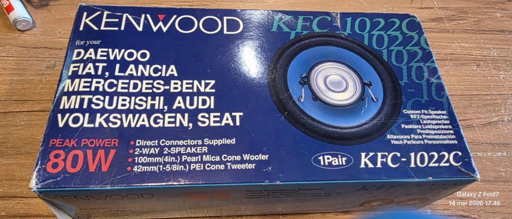 Kenwood KFC-1022C 80w Auto speakers, Ophalen of Verzenden, Nieuw