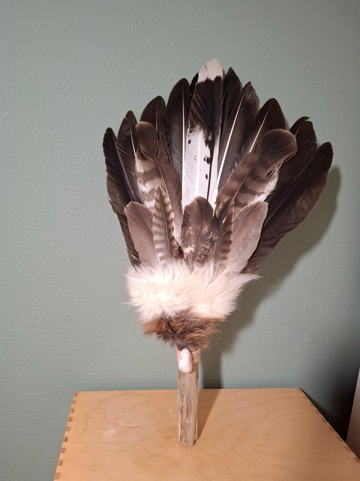 smudge veren waaier fan, smudgen, sjamaan stok, Ophalen of Verzenden
