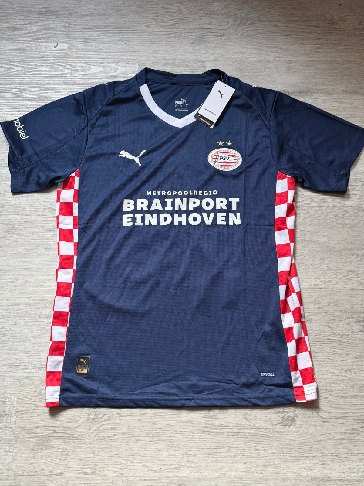 Puma PSV Uitshirt 2025/26 Saibari Maat L, Kleding | Heren, Sportkleding, Nieuw, Voetbal, Maat 52/54 (L), Blauw, Ophalen of Verzenden