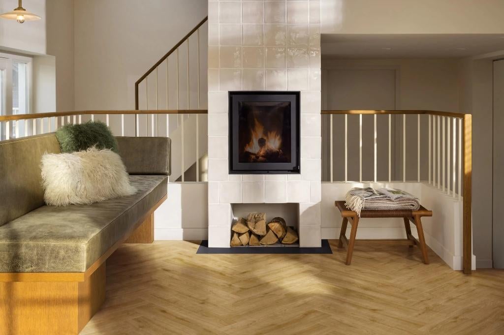 Moduleo PVC vloer – tijdelijke partij scherpe prijs, 75 m² of meer, Crème, Nieuw, Houtlook, rechte plank, visgraat, modern
