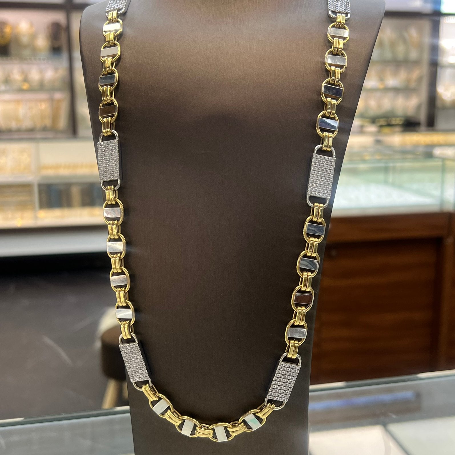 18k gouden ketting Kingsley schakel 95 gram, Sieraden, Tassen en Uiterlijk, Kettingen, Ophalen of Verzenden, Zo goed als nieuw