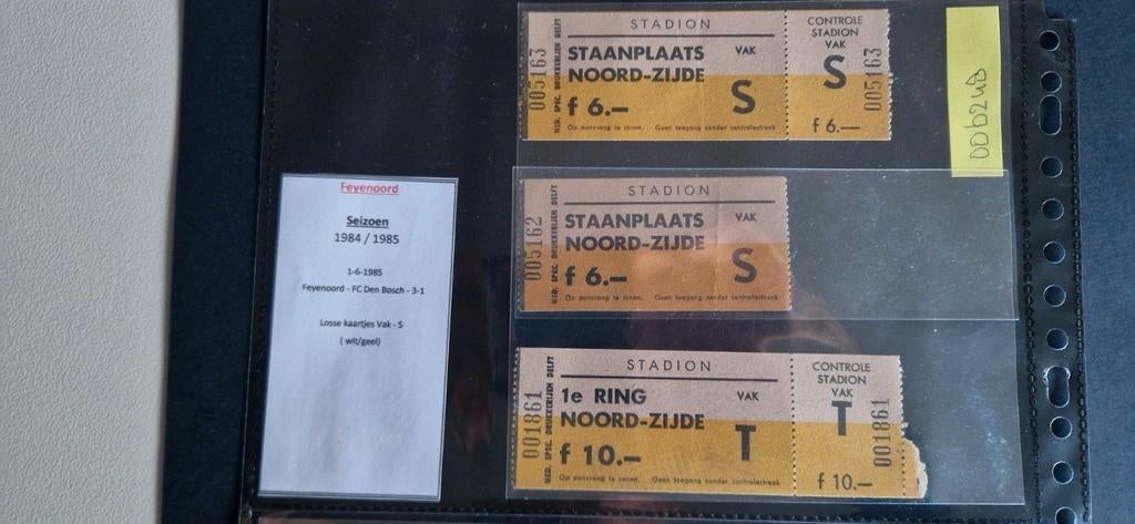Gezocht: oude Feyenoord / 2 Groningen kaartjes tickets. Lees, Ophalen
