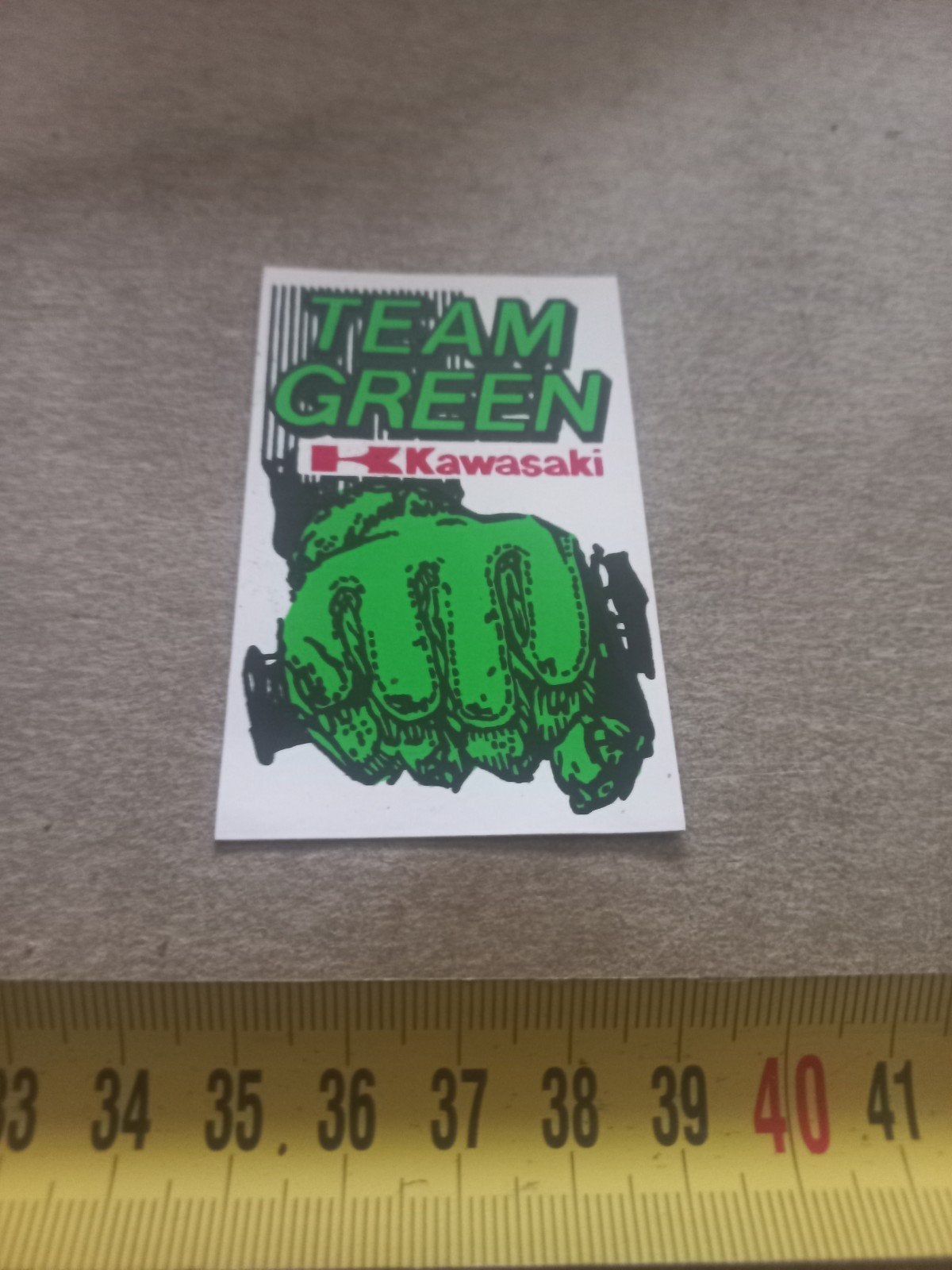 Kawasaki Team Green sticker - Groene vuist, Ophalen of Verzenden