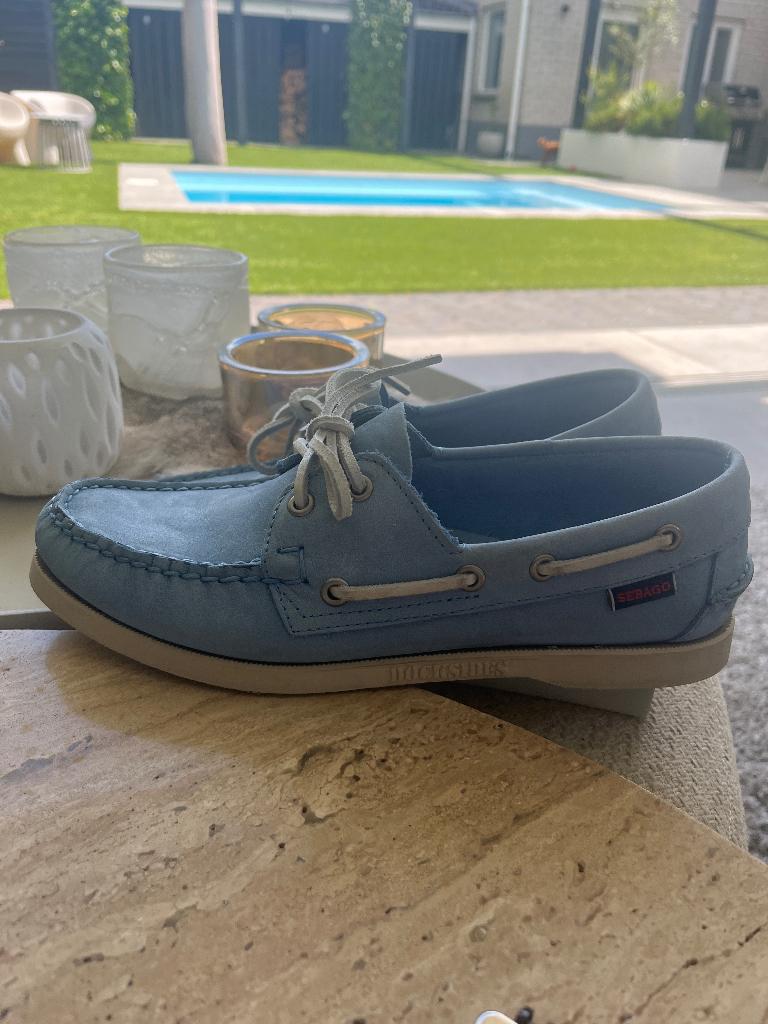 Sebago Docksides 39 bootschoen loafers, Blauw, Overige typen, Ophalen of Verzenden, Zo goed als nieuw