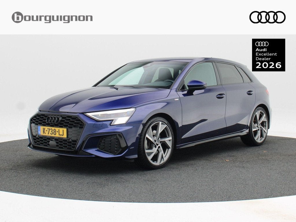 Audi A3 Sportback 35 TFSi 150 Pk Automaat S-line | Climatron, Auto's, Audi, 4 cilinders, 150 pk, Blauw, Leder en Stof