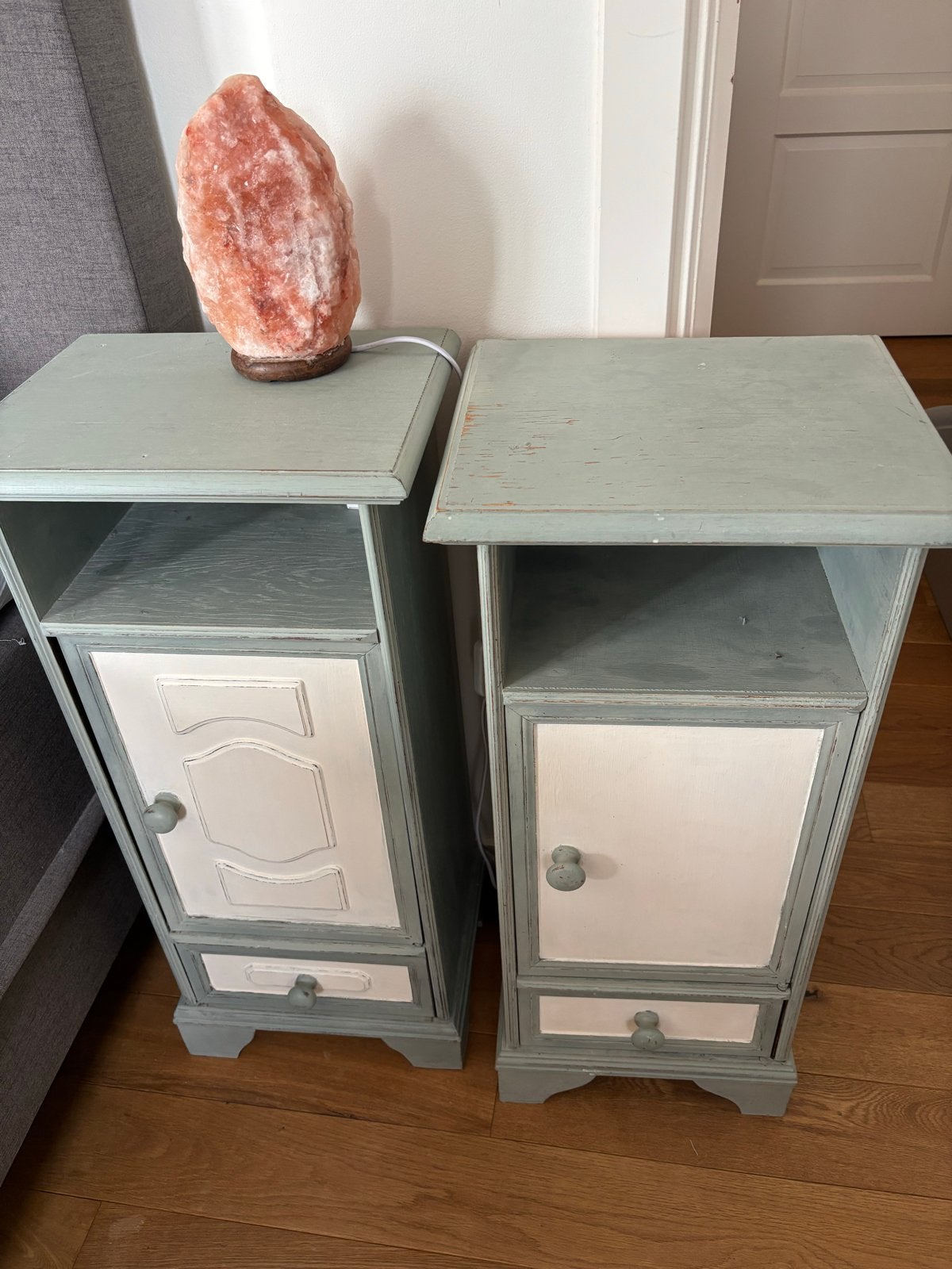 Set van 2 nachtkastjes - Landelijke stijl, Ophalen, Gebruikt, Minder dan 45 cm, 70 cm of meer