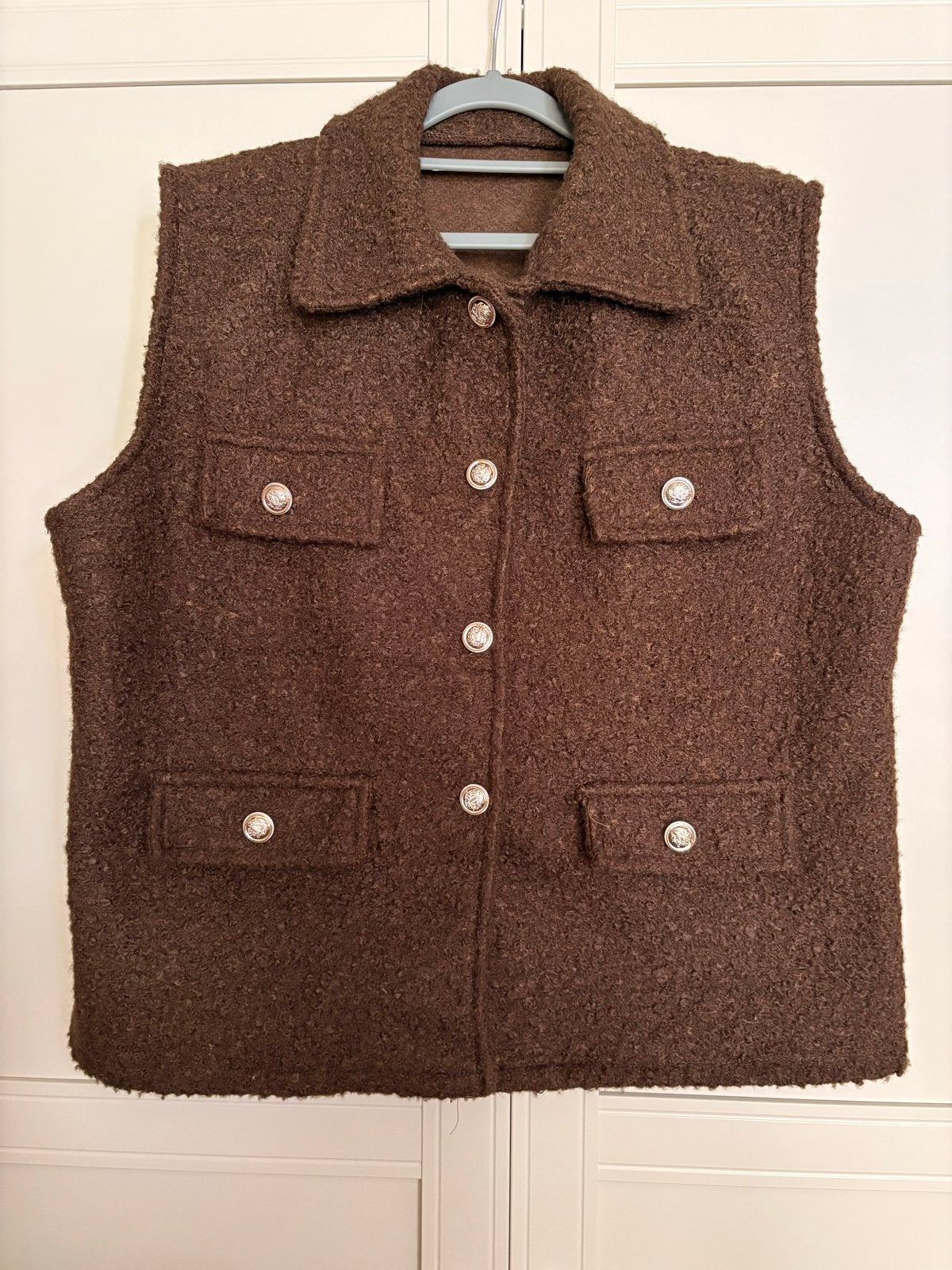Teddy Bruin Gilet Bodywarmer, Kleding | Dames, Bodywarmers, Ophalen of Verzenden, Zo goed als nieuw, Maat 38/40 (M), Bruin