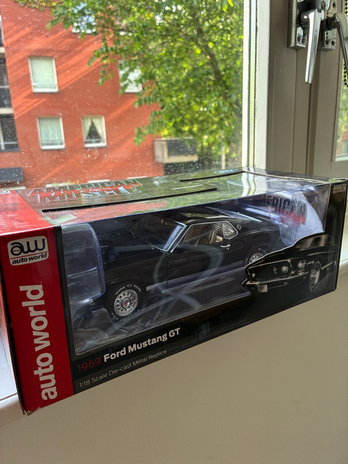 Ford Mustang 1969 1:18 modelauto - Nieuw in doos, Ophalen, Nieuw, Auto, Overige merken