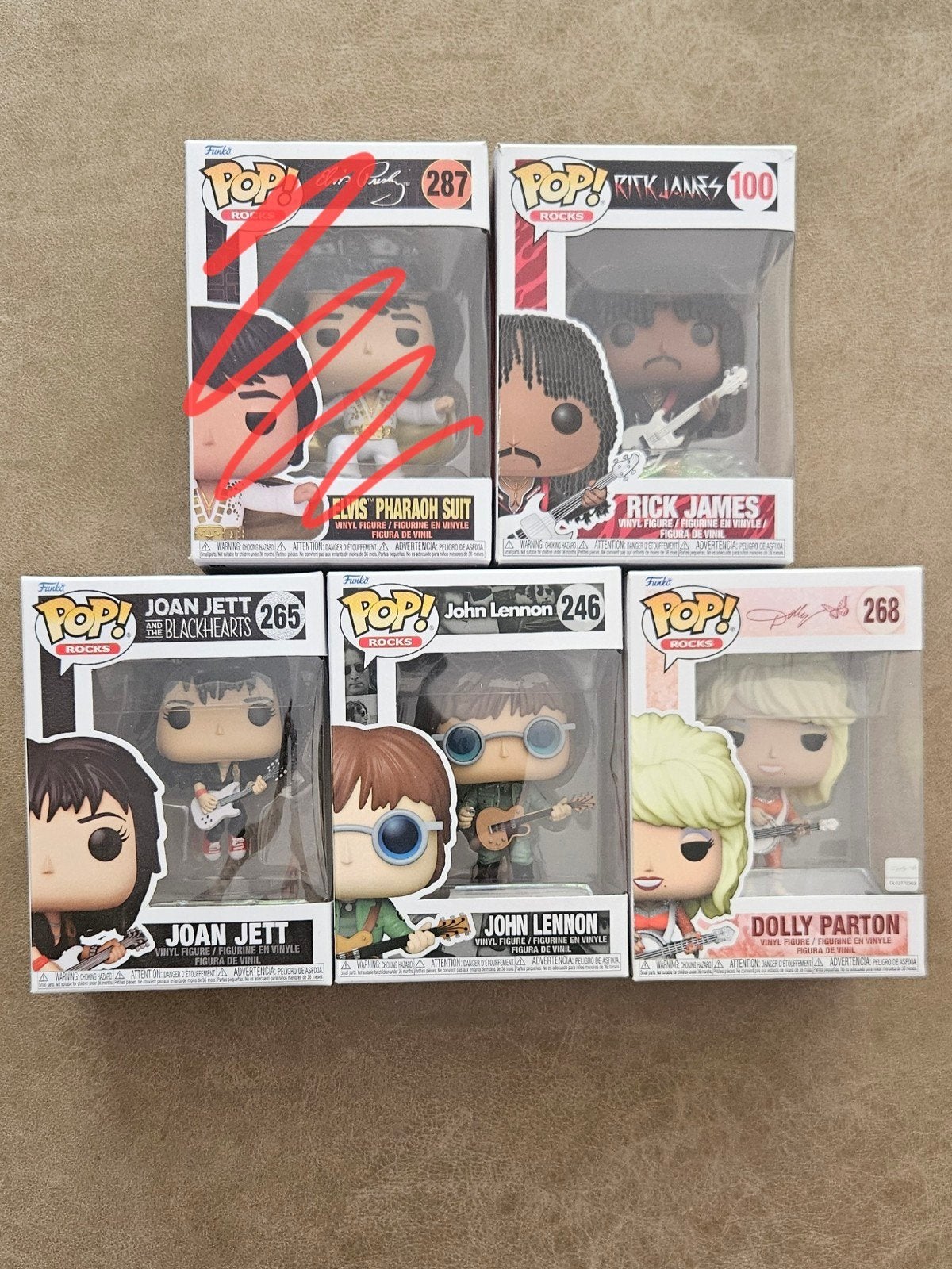 Funko Pop Elvis - Parton - Lennon - James - Joan Jett, Ophalen of Verzenden