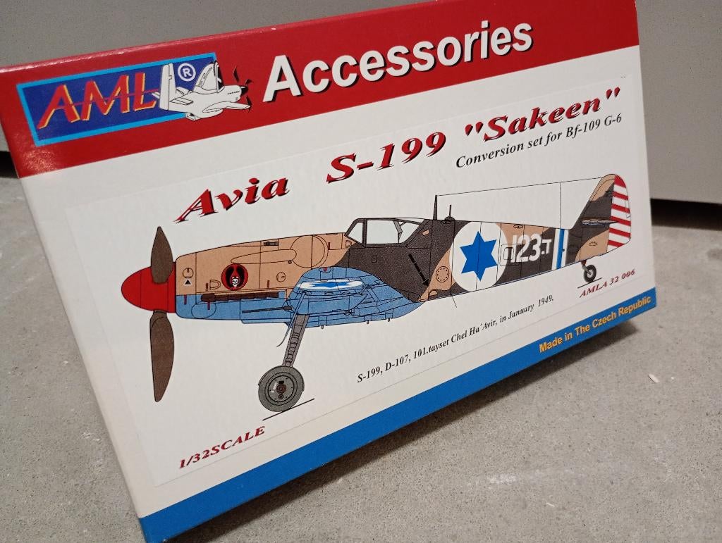 Avia S-199 conversie Aml 1/32, Hobby en Vrije tijd, Modelbouw | Vliegtuigen en Helikopters, Nieuw, Groter dan 1:72, Overige merken
