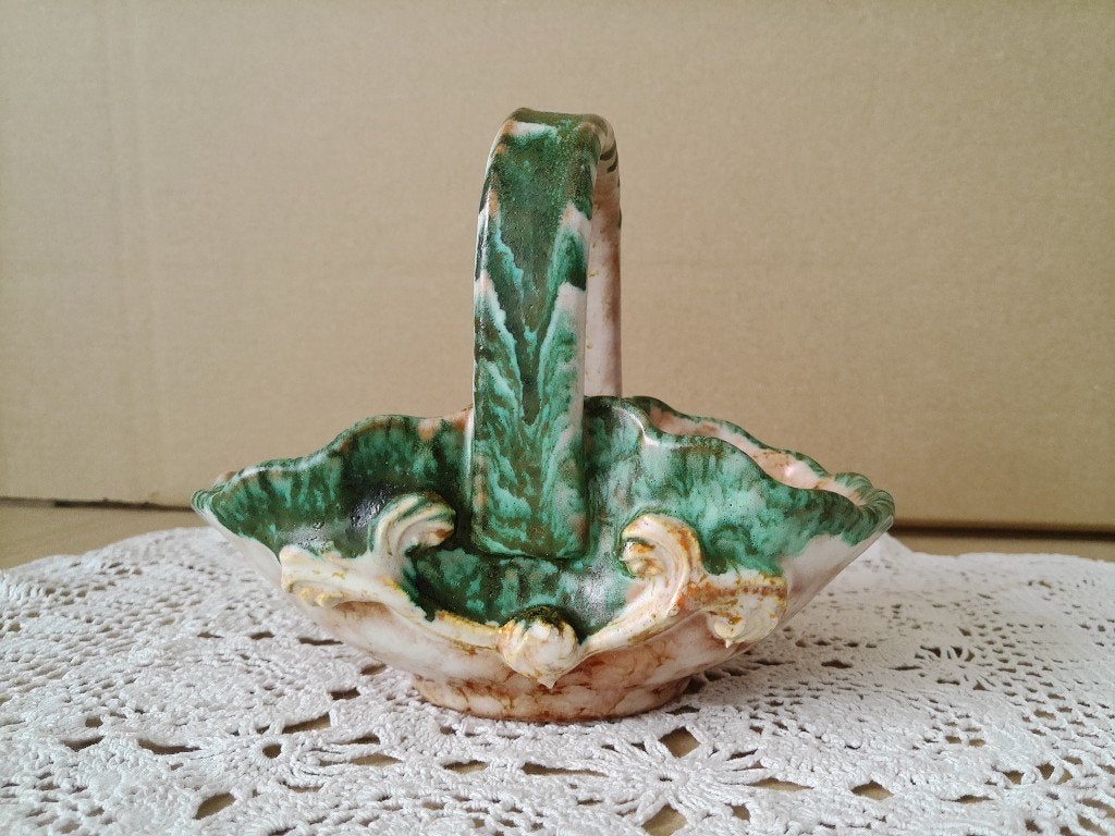Curiosa vintage aardewerk mandje schaaltje schaal 12cm 1970, Ophalen of Verzenden