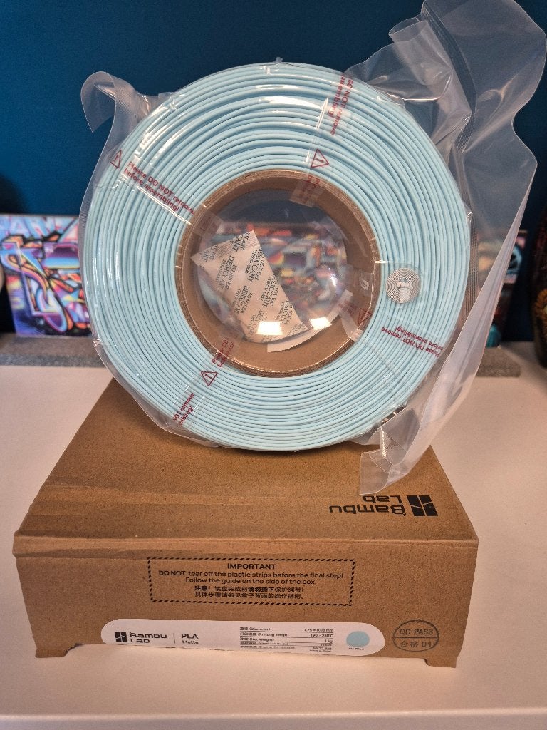 Bambu Lab PLA Matte refill - Ice Blue (1kg), Computers en Software, Ophalen of Verzenden, Nieuw, Filamentrollen
