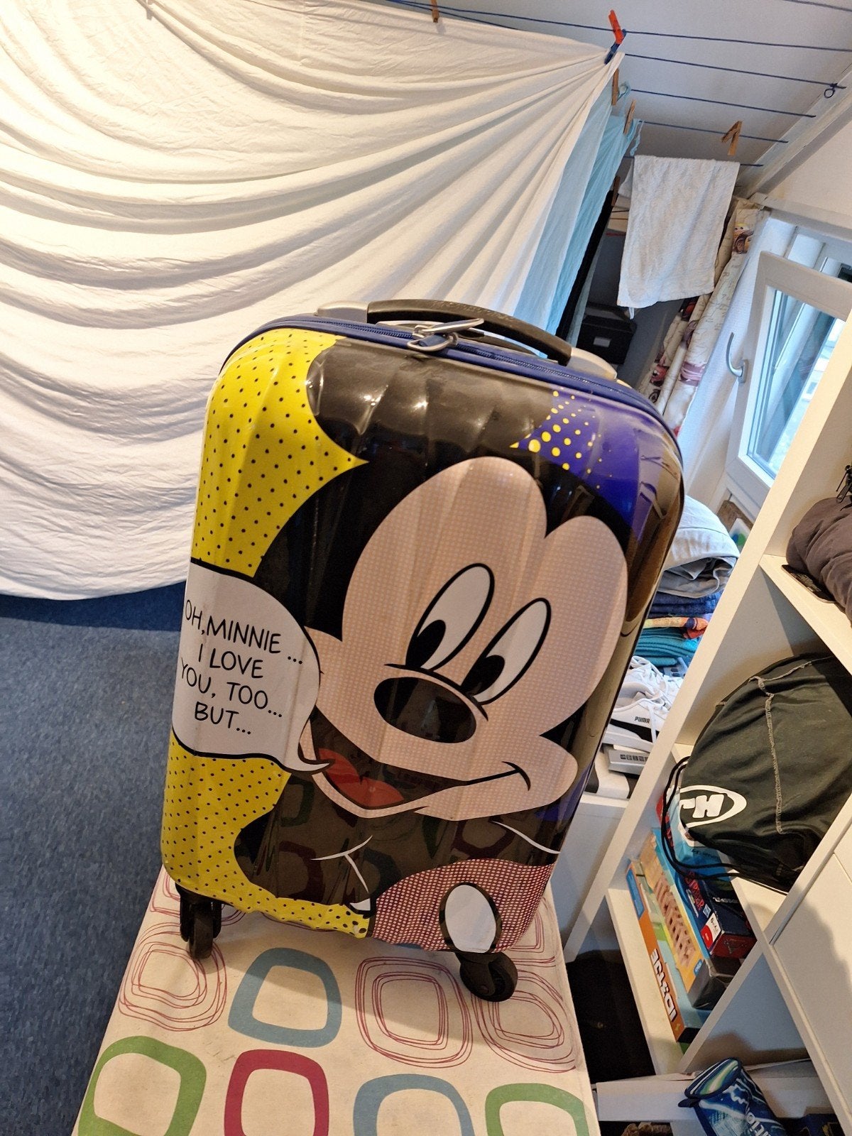 American Tourister Mickey Mouse Koffer, Gebruikt, 50 tot 60 cm, Hard kunststof, 35 tot 45 cm