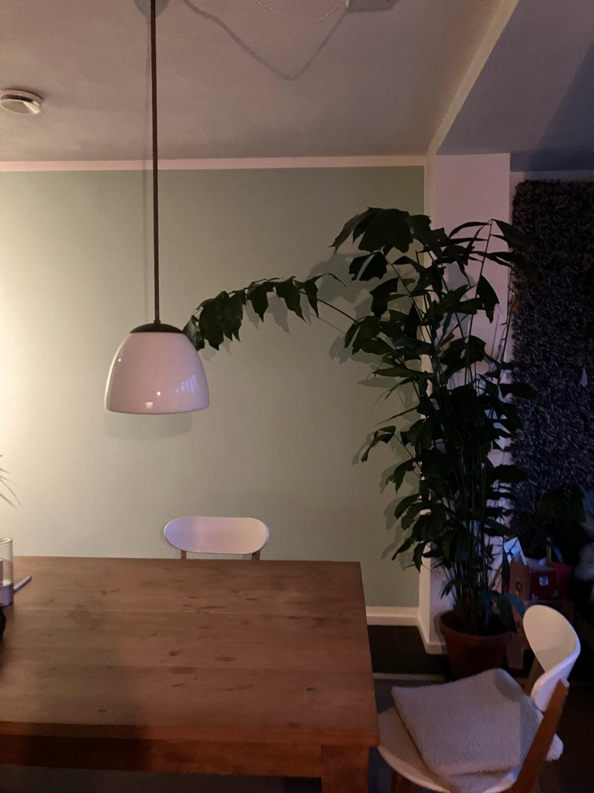 Vintage Jaren '30 Schoollamp met Opaline Glazen Kap, Ophalen of Verzenden