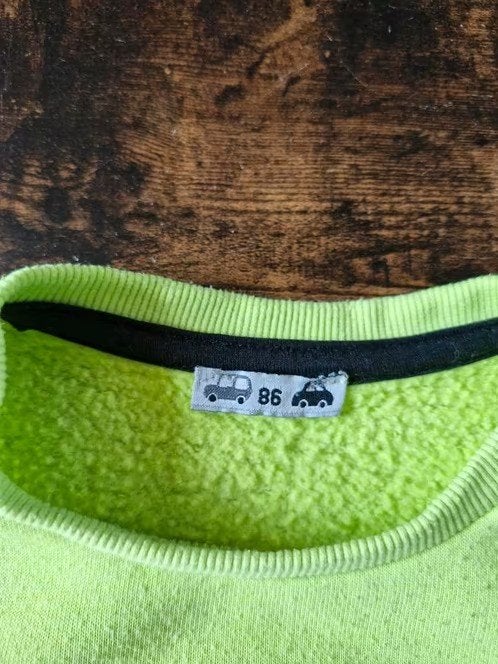 Neon groene trui outstanding maat 86 h3, Wibra, Truitje of Vestje, Onbekend, Ophalen of Verzenden