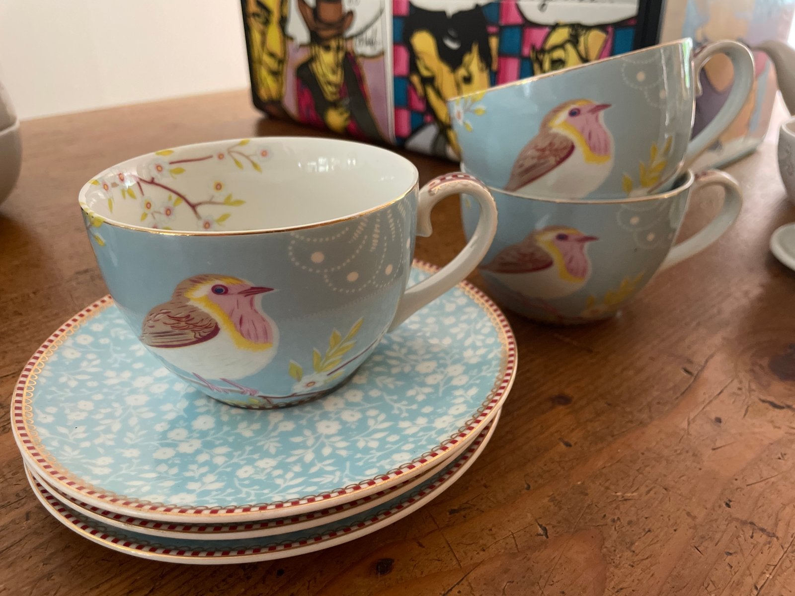 Pip Studio Early Bird thee Kopjes (3x) -, Ophalen, Gebruikt, Pip Studio, Overige stijlen