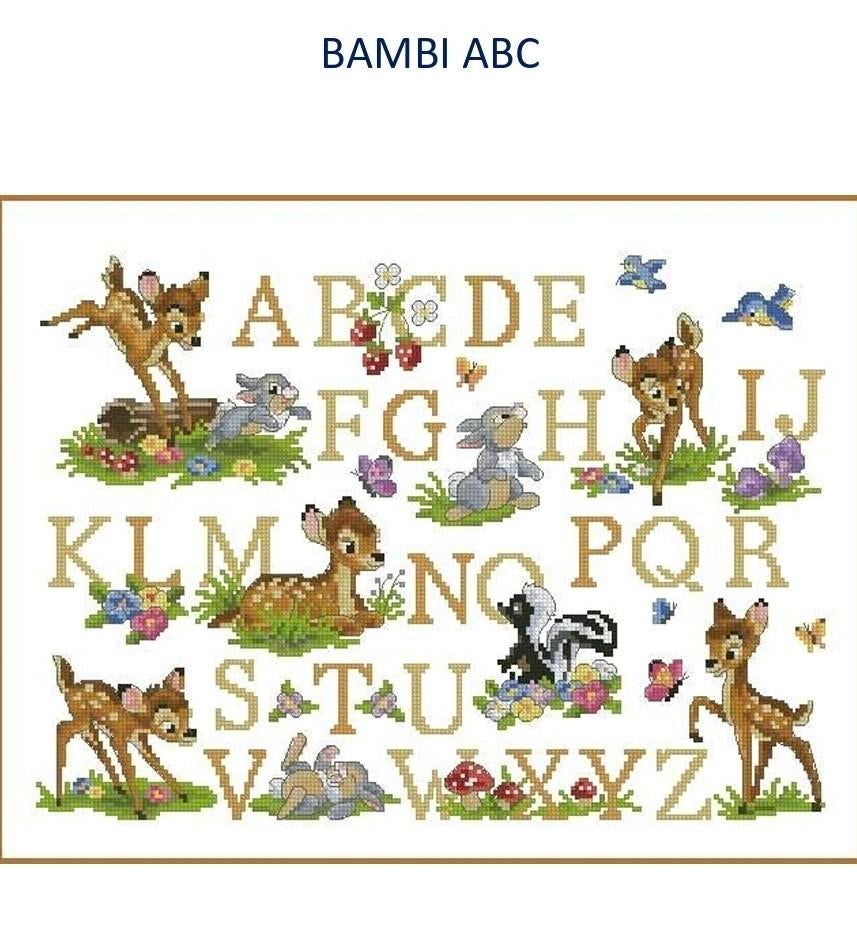 Borduurpatroon Bambi ABC, Verzenden, Nieuw, Patroon