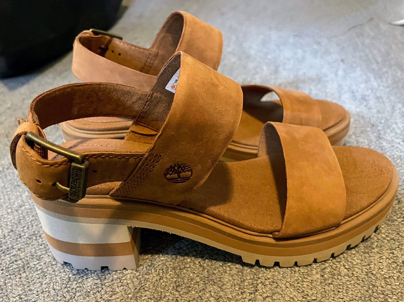 Timberland sandalen , cognac, maat 38,5, Ophalen, Zo goed als nieuw, Bruin, Sandalen of Muiltjes
