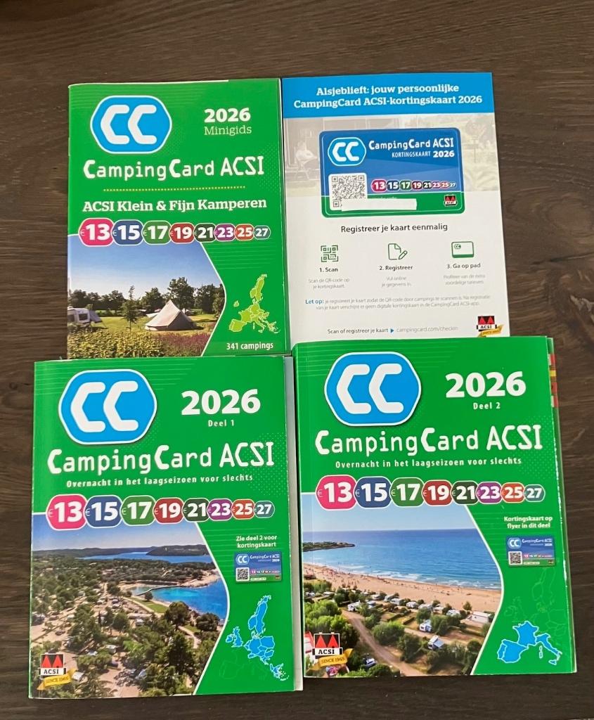 ACSI camping gidsen 2026 / CCA kaart / gids / Europa gids, Overige merken, ACSI, Europa, Nieuw