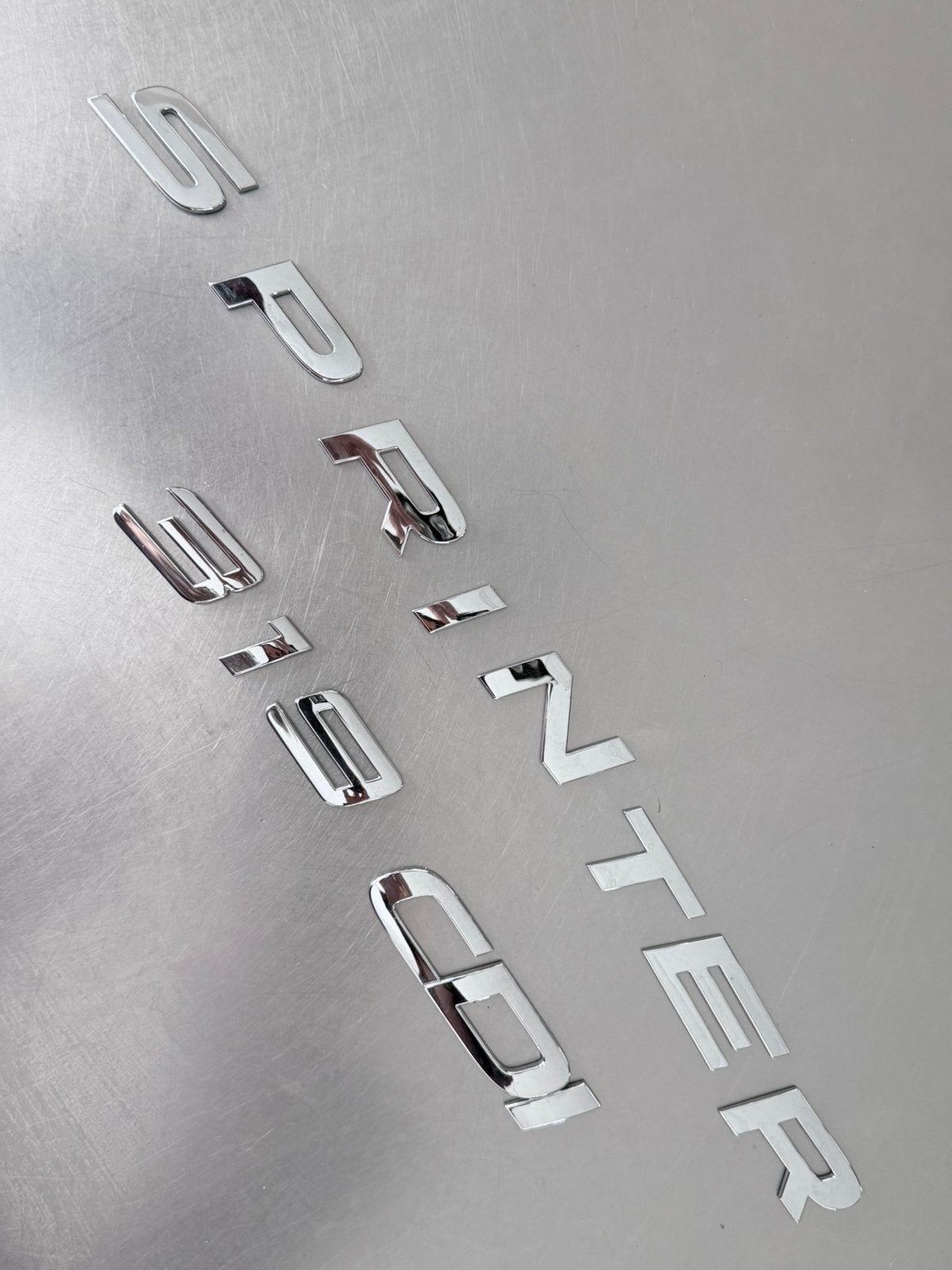 Chromen letters Mercedes Sprinter 319 CDI, Ophalen, Achterklep, Mercedes-Benz, Nieuw