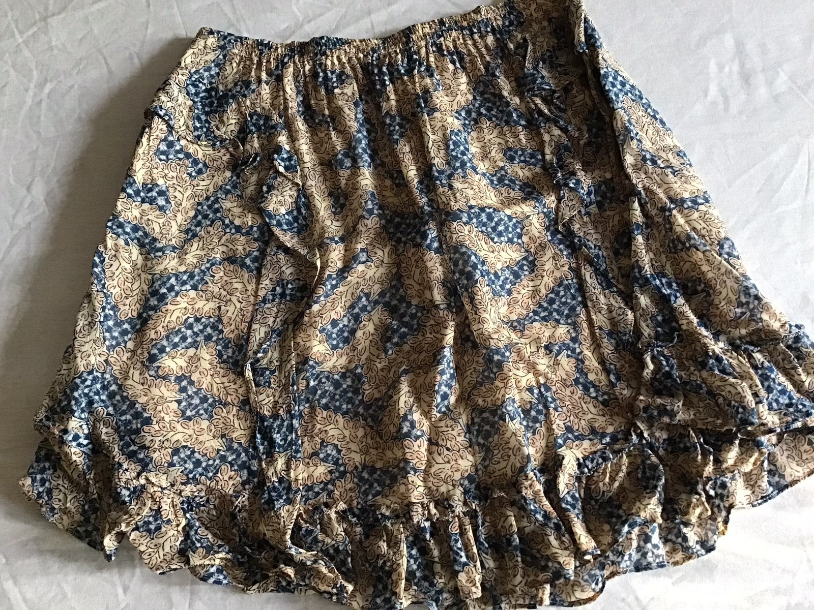 Leuk zwierig gevoerd rokje van Second Female in maat XS, Blauw, Ophalen of Verzenden, Zo goed als nieuw, Maat 34 (XS) of kleiner