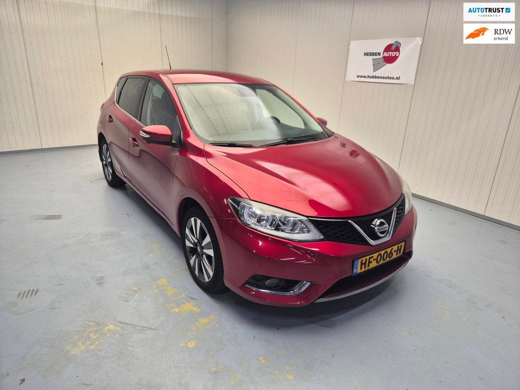 Nissan Pulsar 1.2 DIG-T Tekna Navi camera Ecc Cruise Control, Auto's, Nissan, Bedrijf, Te koop, Pulsar, 360° camera, ABS, Airbags
