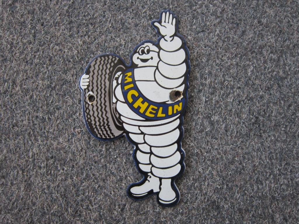 MICHELIN EMAILLE RECLAMEBORD, Ophalen, Gebruikt, Reclamebord