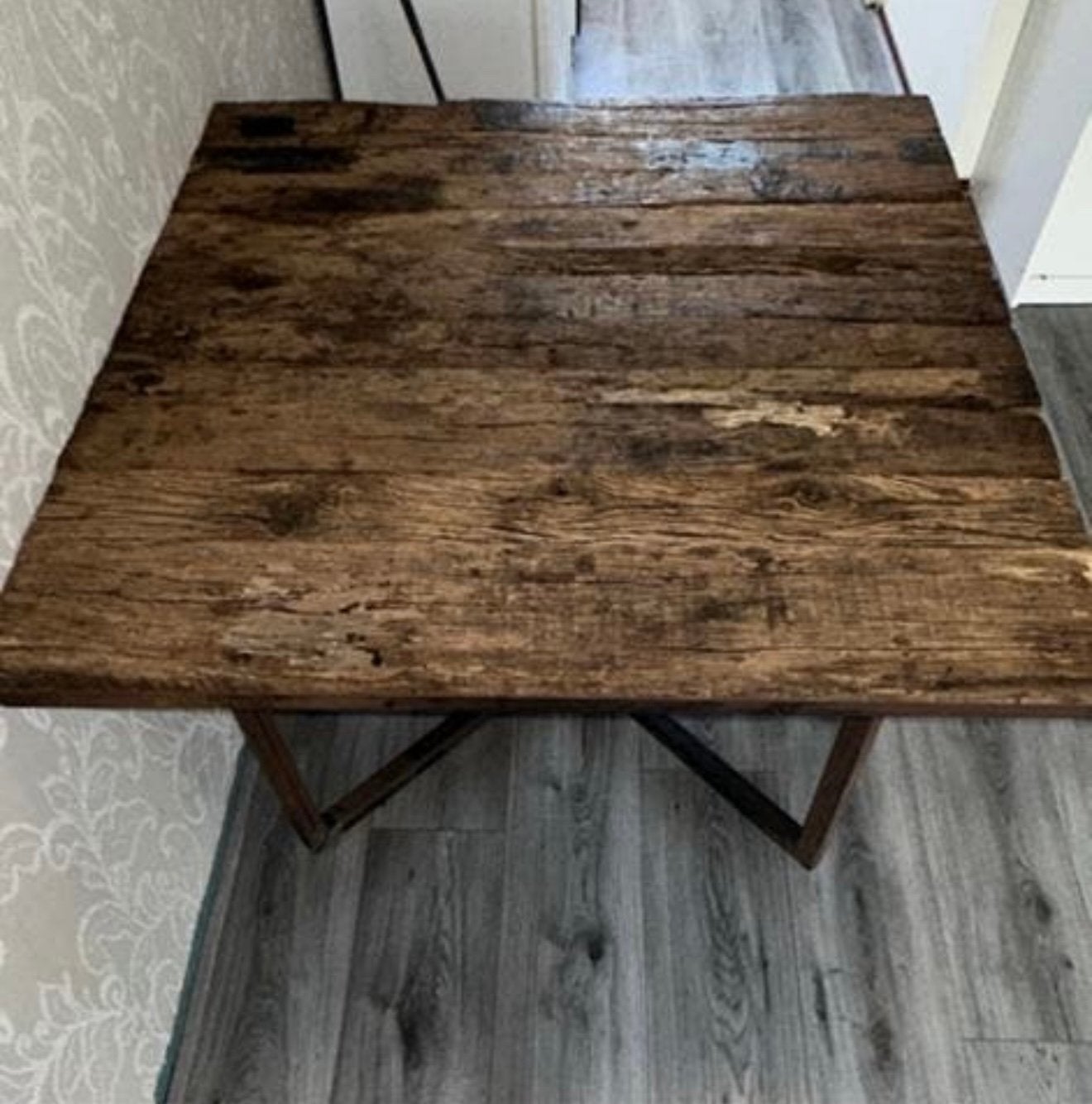 Houten eettafel (goede staat), Ophalen, 50 tot 100 cm, Vierkant, 50 tot 100 cm
