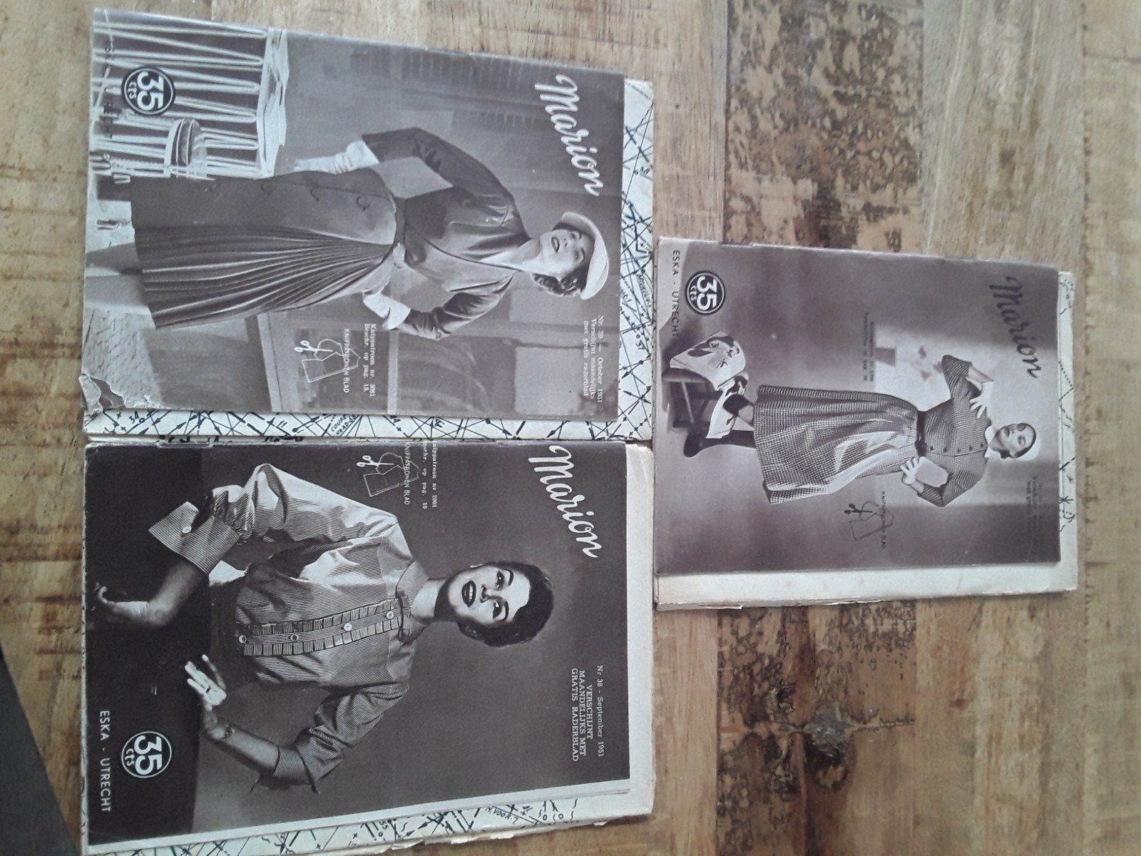 Marion modebladen - 3 stuks uit 1951, Boeken, Ophalen, Gelezen, Damesbladen