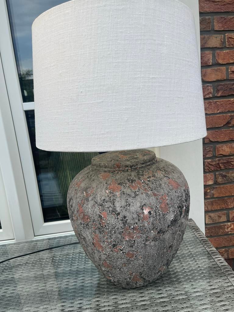 Tafellamp met Unieke Textuur, Ophalen of Verzenden, Zo goed als nieuw, Stof, 50 tot 75 cm