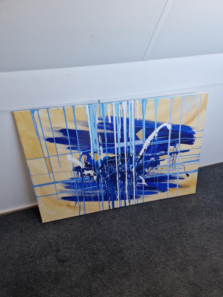Abstract schilderij "Freedom" van Hans leip(2017), Ophalen