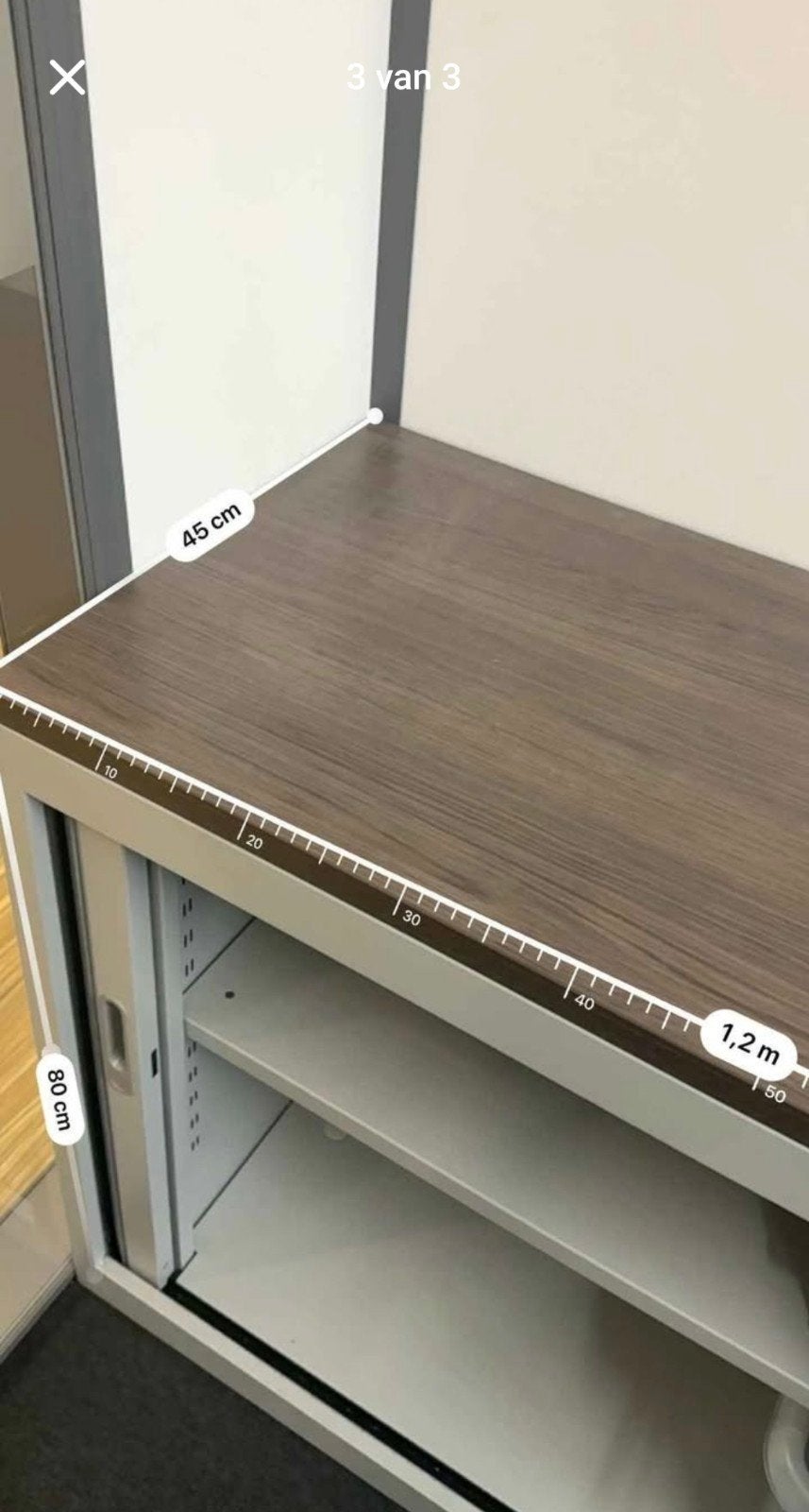 Archiefkast met roldeur - 120x45x80 cm, Archief en Opbergen, Ophalen of Verzenden, Gebruikt, Kast