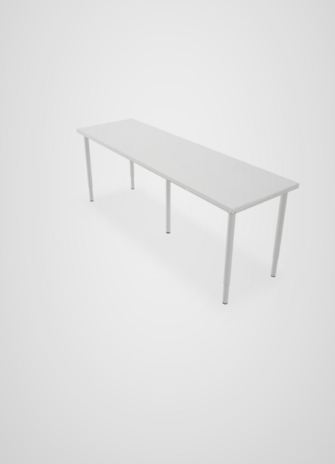 Wit bureau 2 meter breed, ideaal voor thuiskantoor, Ophalen, Demontabel, Gebruikt, Spaanplaat of MDF