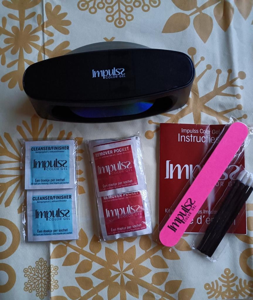Impulsz LED Light Nagel Starterset met Gel Polish, Sieraden, Tassen en Uiterlijk, Uiterlijk | Cosmetica en Make-up, Zwart, Nieuw