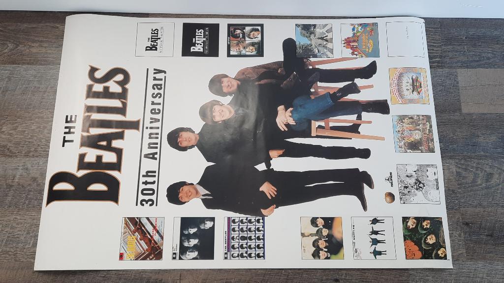 Vintage The Beatles 30th Anniversary Poster, Ophalen of Verzenden, A1 t/m A3, Muziek, Rechthoekig Staand
