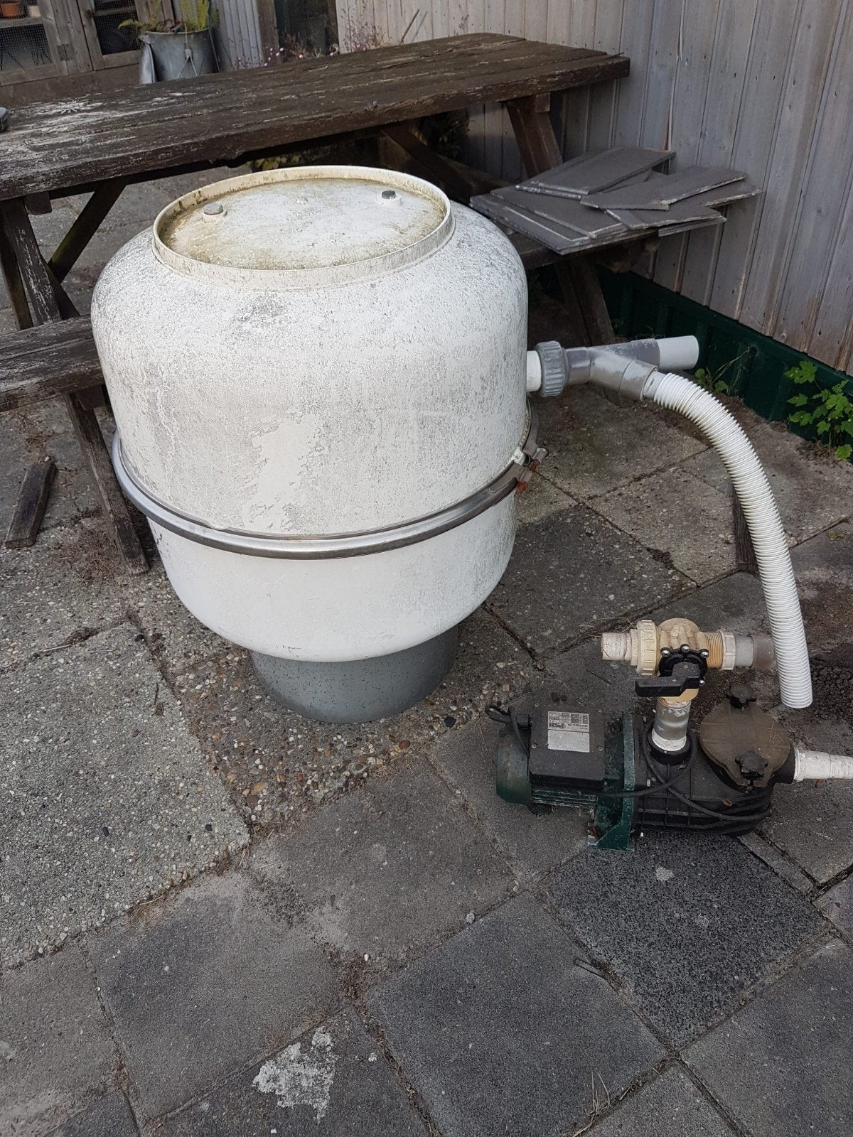 zwembad of vijverpomp, 150 liter of meer, Ophalen, Gebruikt, Kunststof