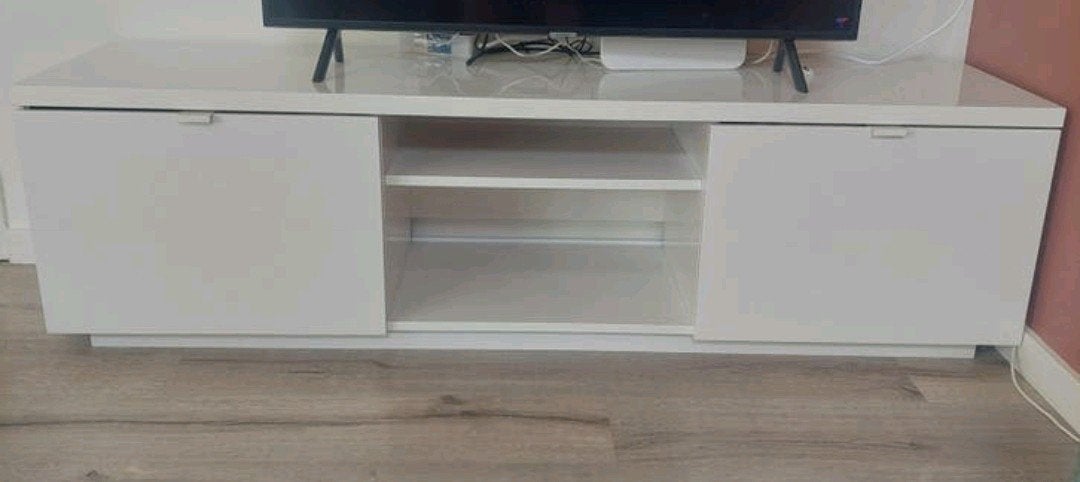 Tv-meubel wit, Ophalen, Gebruikt, 150 tot 200 cm, Minder dan 100 cm