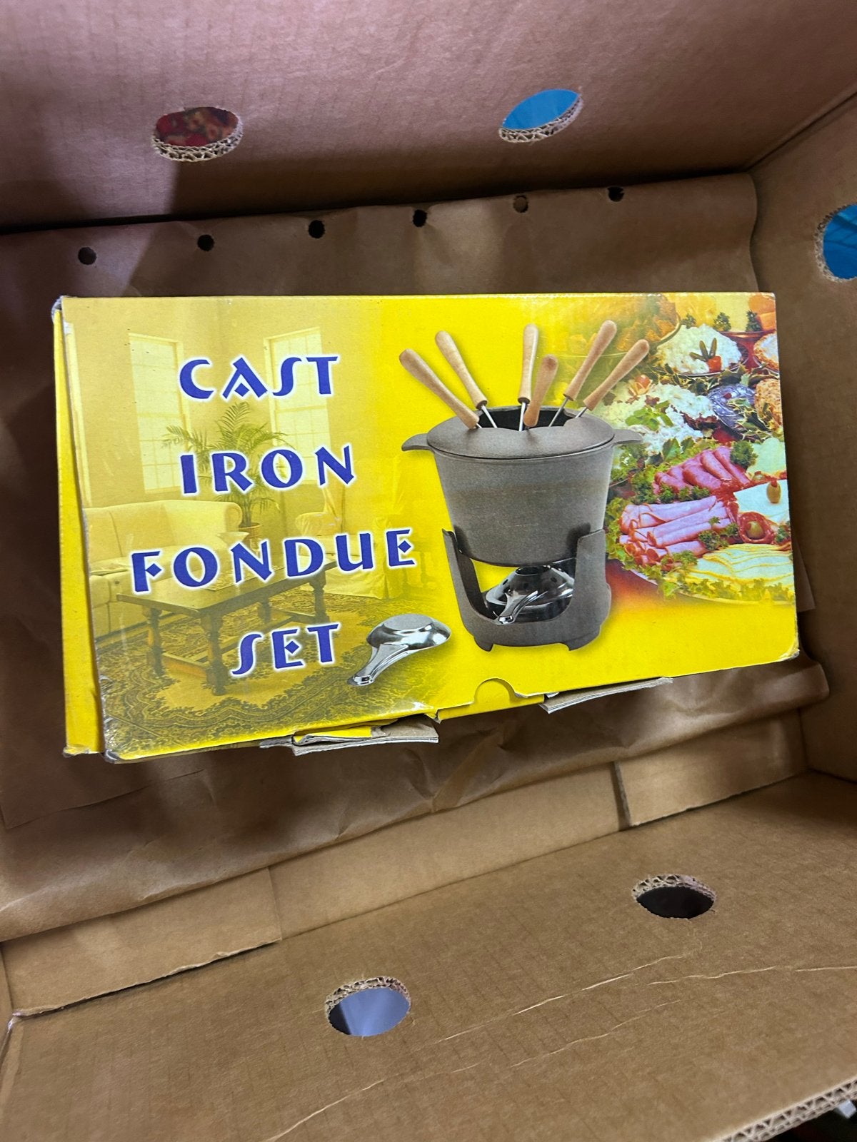 Gietijzeren Fondueset - Nieuw in Doos, Witgoed en Apparatuur, Ophalen of Verzenden, Nieuw, Brander, Fondueset