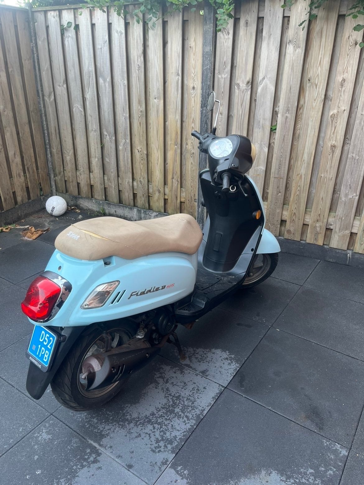 Sym Fiddle 2 scooter - Lichtblauw, Gebruikt, Maximaal 45 km/u, Ophalen of Verzenden, Benzine