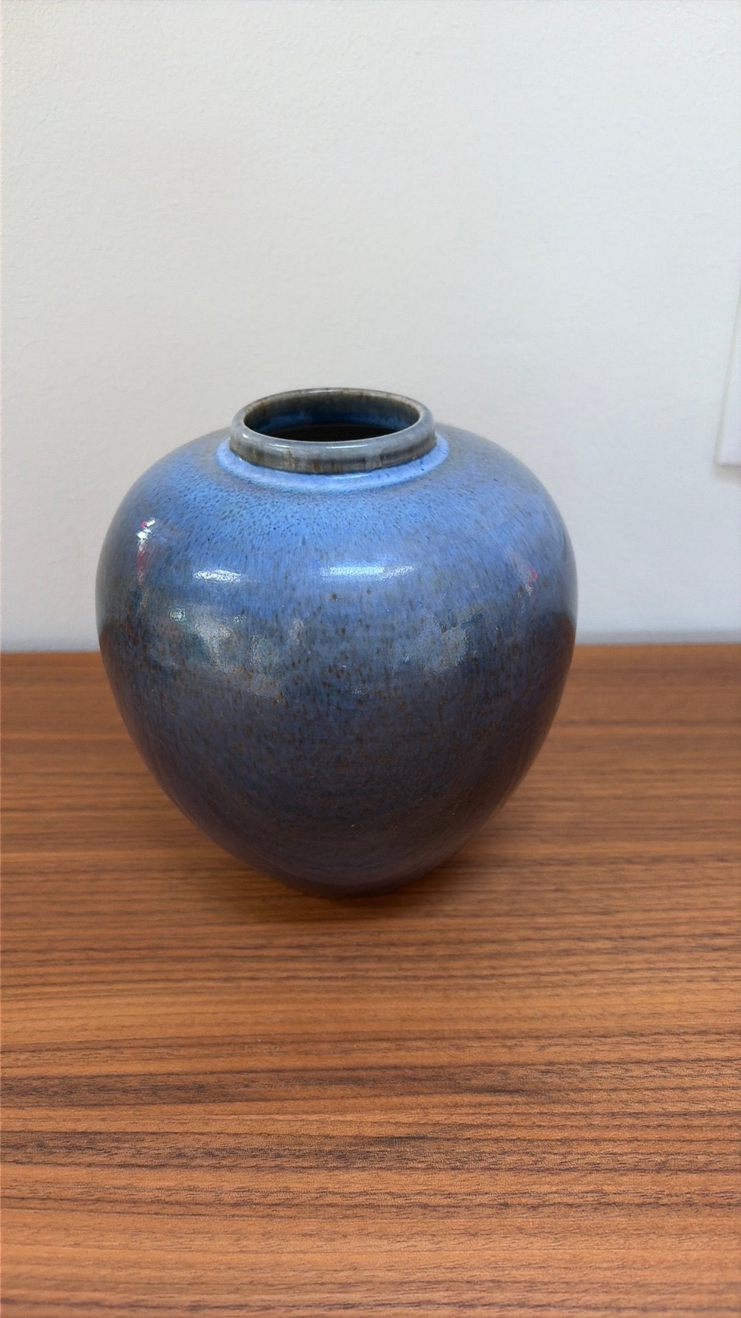 Herman Zaalberg vaas blauw glazuur, Antiek en Kunst, Ophalen of Verzenden