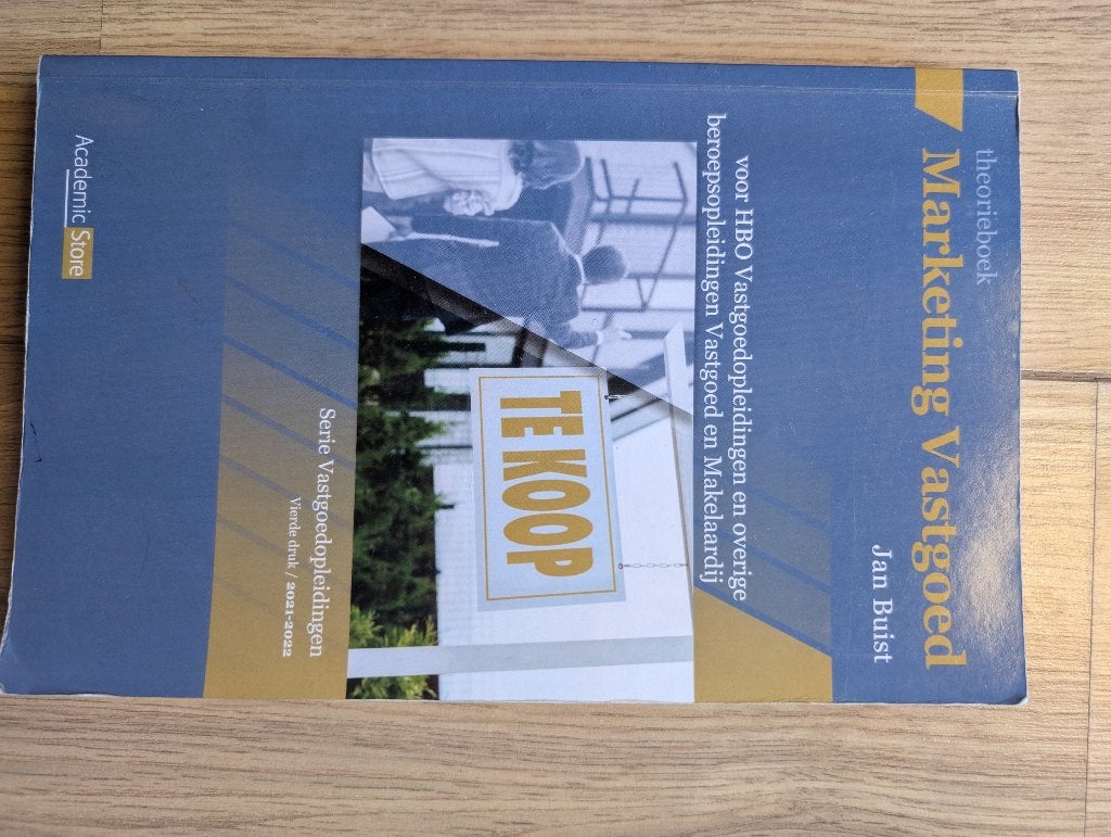 Marketing Vastgoed, Gelezen, Ophalen of Verzenden, Economie en Marketing, Jan Buist