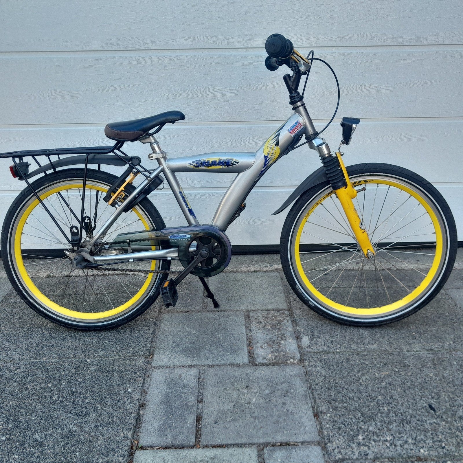 Batavus Snake 22 inch grijs/geel, Ophalen, Gebruikt, 22 inch, Versnellingen