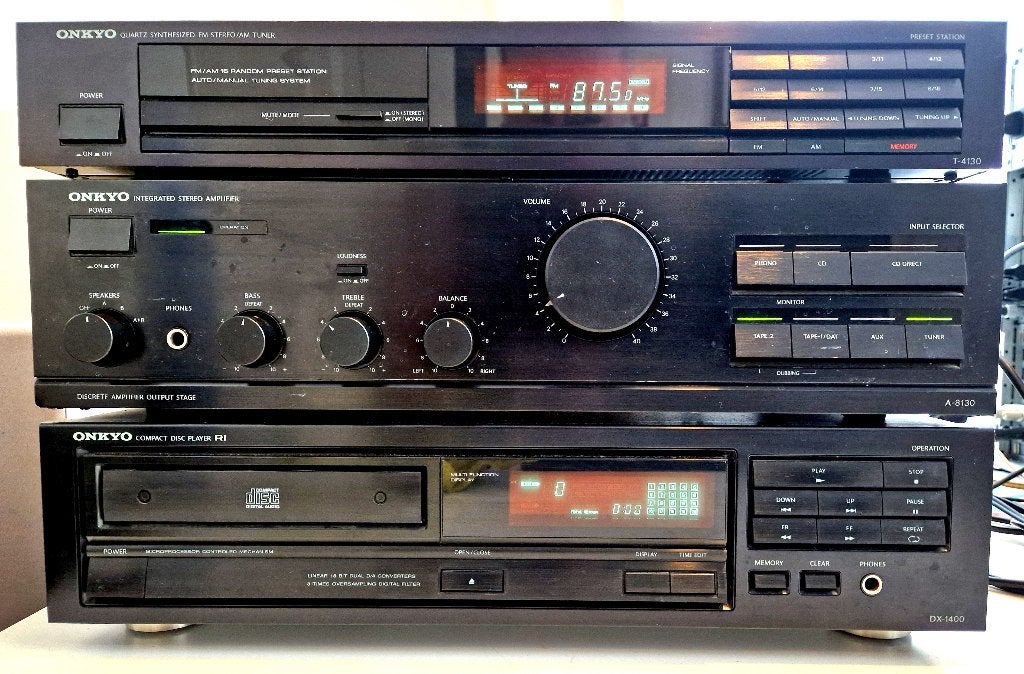 Onkyo stereo set 2 x 40 Watt, Refurbished, Losse componenten, Cd-speler, Ophalen
