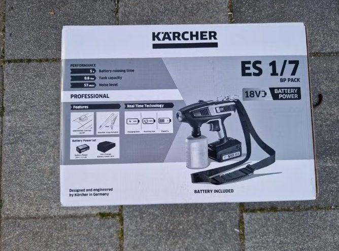Kärcher ES 1/7 Bp Pack Snoerloze Elektrostatische Sproeier, Doe-het-zelf en Verbouw, Reinigingsmachines, Ophalen of Verzenden