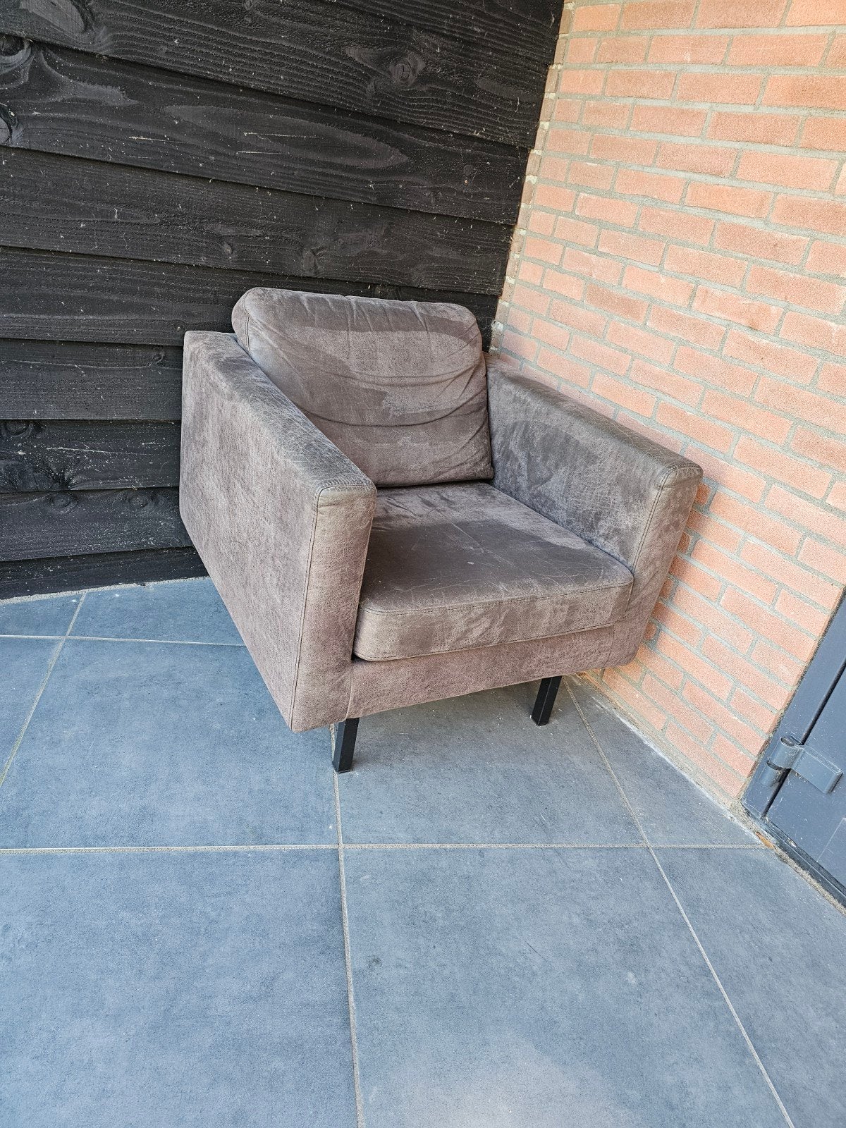 GRATIS Sissy Boy fauteuil antraciet in perfecte staat. nieuw, Huis en Inrichting, Ophalen, 75 tot 100 cm, Zo goed als nieuw, 75 tot 100 cm