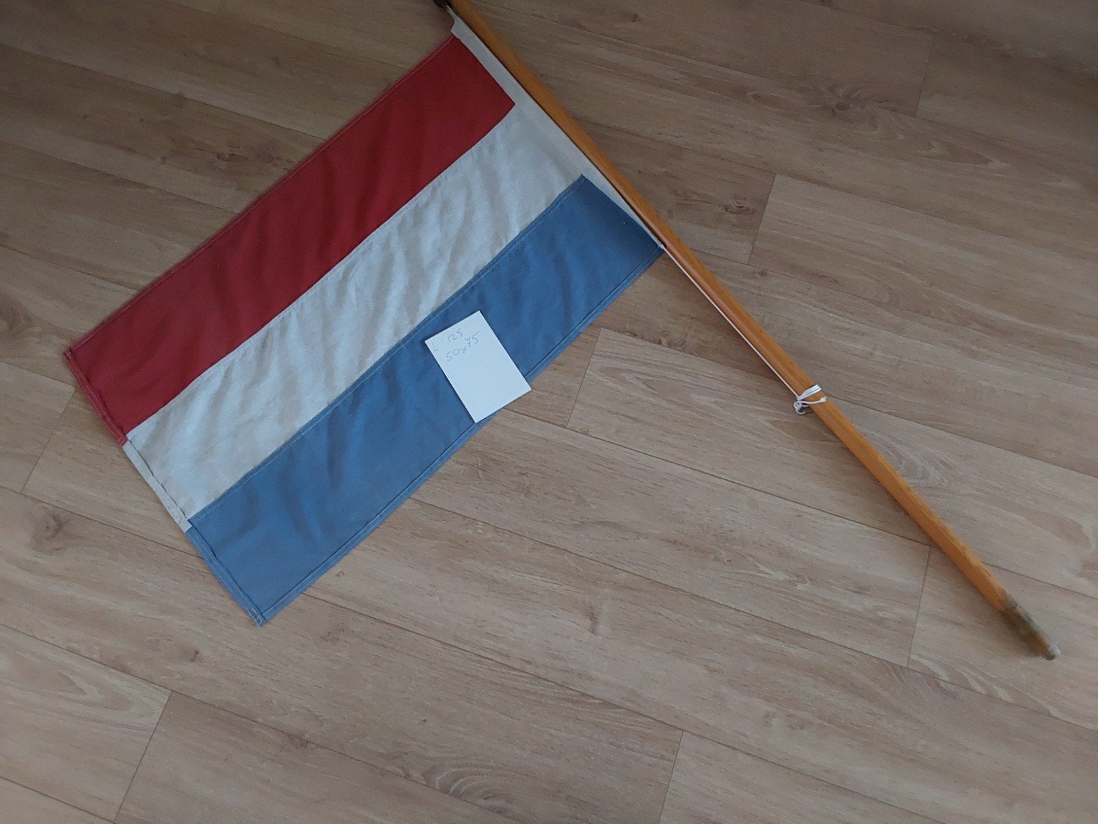 Nederlandse vlag 50x75 met mast, Watersport en Boten, Ophalen of Verzenden